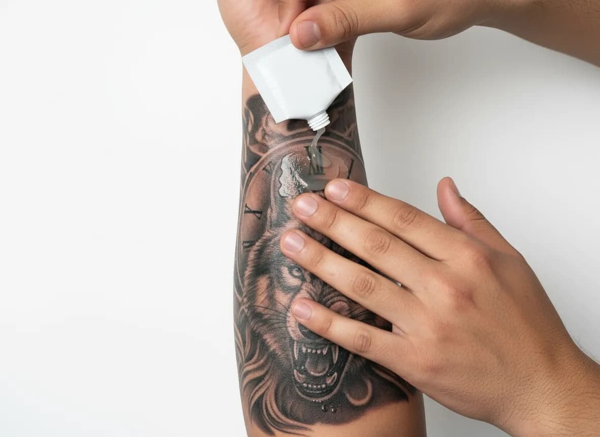 A and D ointment for tattoo aftercare — protective barrier for first 48 hours