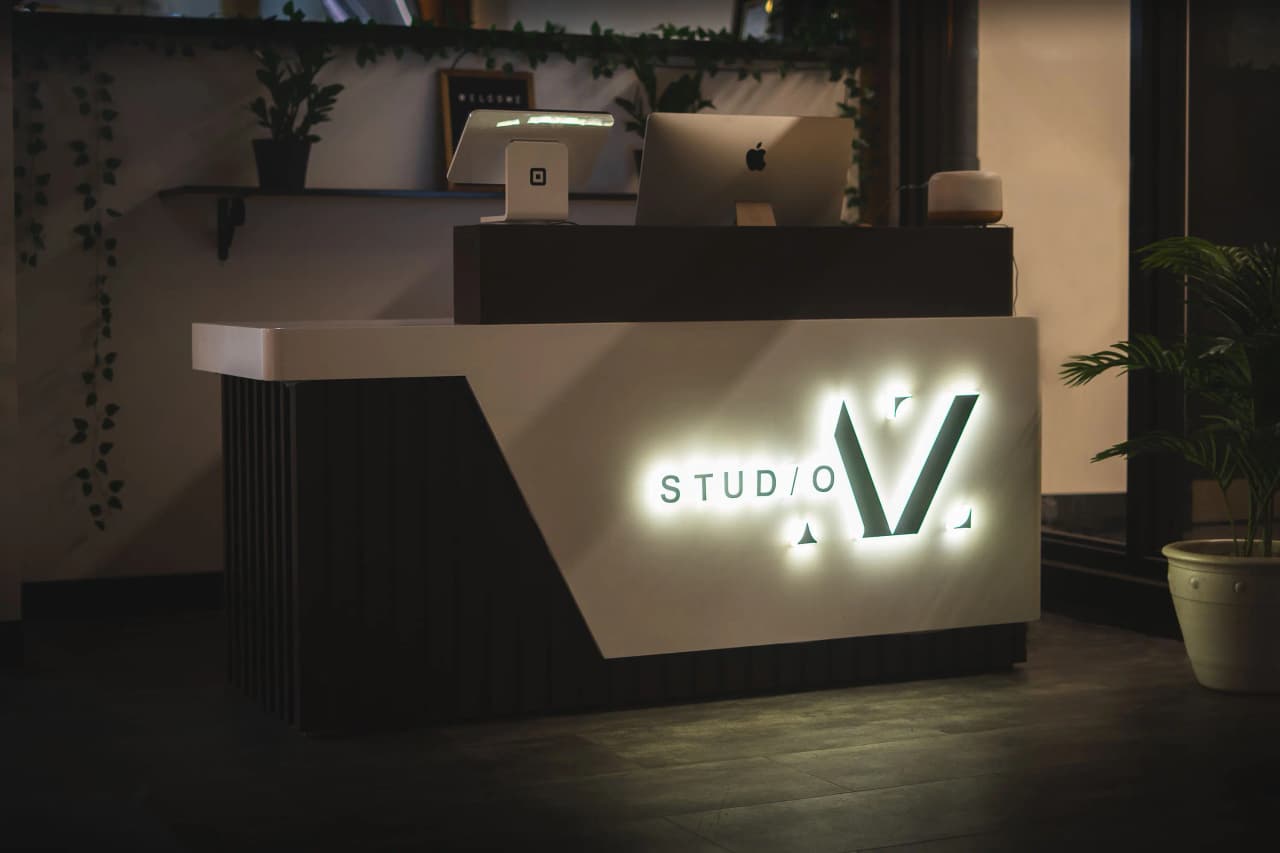 Studio AZ front desk and waiting area in North Loop Minneapolis